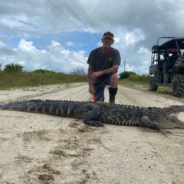 Fantastic gator hunt yesterday with these two hunters.